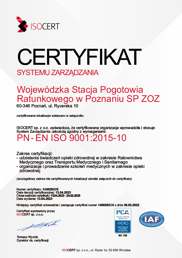 Certyfikat ISO