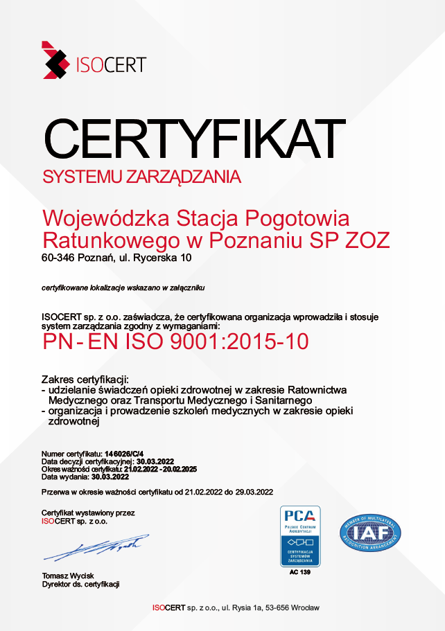 Certyfikat ISO